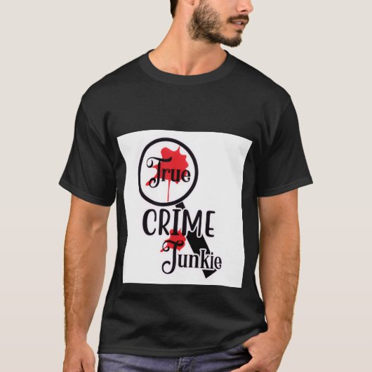 True Crime Junkie Men's T-Shirt Tシャツ (正面)