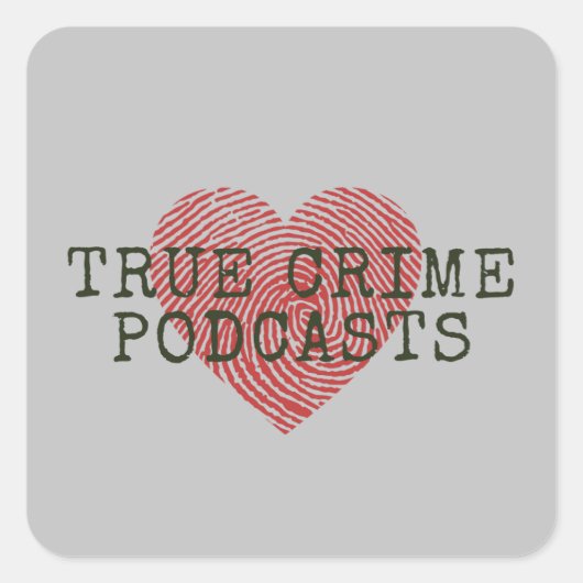 True Crime Podcastの恋人 スクエアシール (正面)