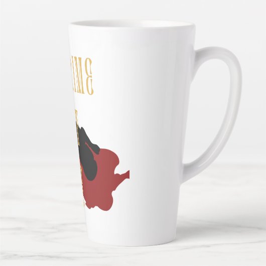 True Crime Podcast Junkie カフェラテマグ (右)