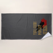 True Crime Podcast Junkie ビーチタオル (正面)