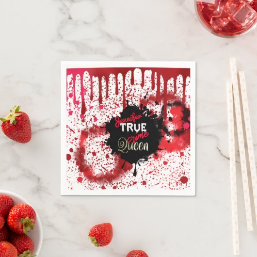 True Crime Queenパーソナライズされた紙カップ スタンダードカクテルナプキン (インサイチュ)