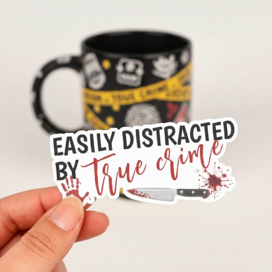 True Crime Shows Lover Funny Gift シール