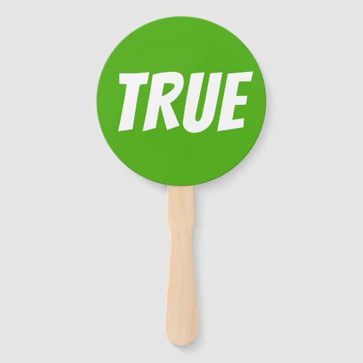 True / False bright green red quiz game signboards ハンドファン (正面)