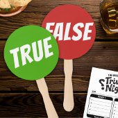 True / False bright green red quiz game signboards ハンドファン