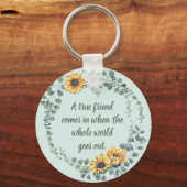 True Friend引用文水カラーフローラフレーム キーホルダー (正面)