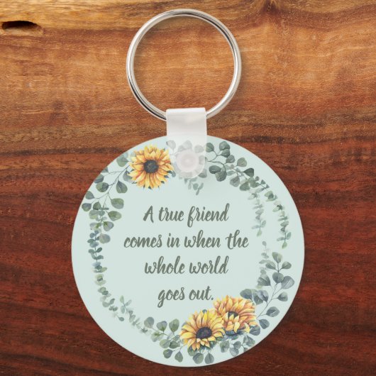 True Friend引用文水カラーフローラフレーム キーホルダー (正面)