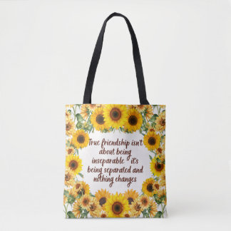 True Friendship Quote Tote Bag – おしゃれで創造的なデザイン トートバッグ