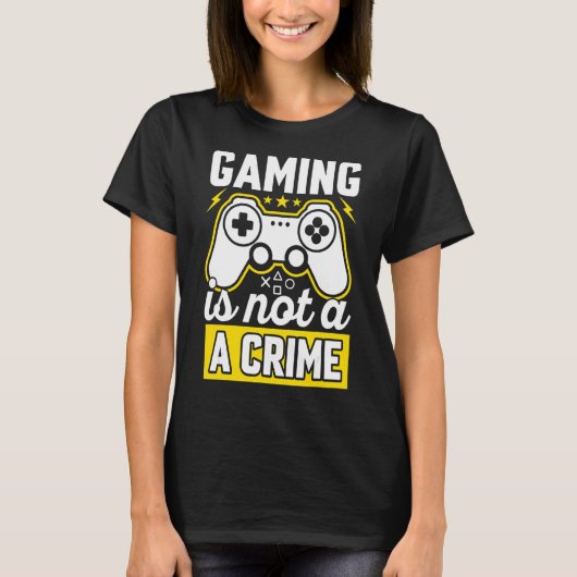 True Gamers Esport Pc Vrゲームは犯罪ではない Tシャツ (正面)