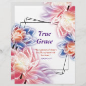True Grace詩のパーソナライズされた紙 (正面/裏面)