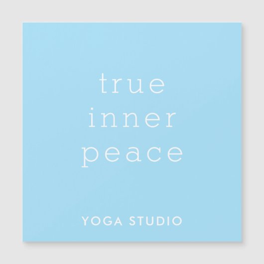 True Inner Peace Yoga Studio Magnetic Card (正面)