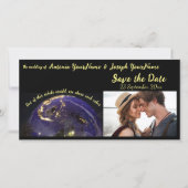 True Loveの日付を保結婚存 案内状 (正面)