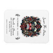 True LoveスケルトンハートタトゥーSave the Date マグネット (横)