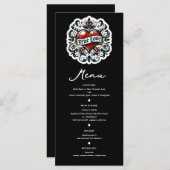 True Loveハートタトゥーステッ結婚カーのメニュー メニュー (正面/裏面)