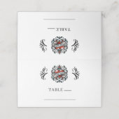 True Loveハートタトゥーステッ結婚カーの座席表 プレイスカード (外部開封)