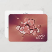 True LoveバーストハートRSVP (バージョン2) 出欠カード (正面/裏面)