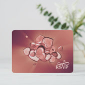 True LoveバーストハートRSVP (バージョン2) 出欠カード (スタンド正面)