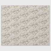 True Loveビーチハートwith Starfish ラッピングペーパー (フラット)