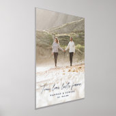 True Love写真モダンミニマルパーソナライズされた 箔ポスター (レイダウン)