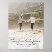 True Love写真モダンミニマルパーソナライズされた 箔ポスター (正面)