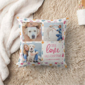 True Love カスタマイズ Pet Dog  Lover 4 Photo Collage クッション (ブランケット)