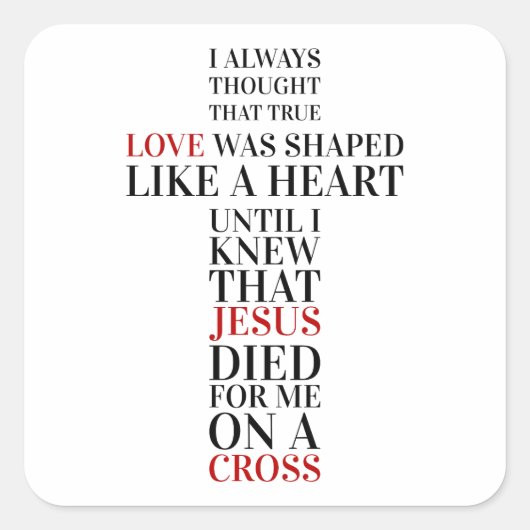 True love スクエアシール (正面)