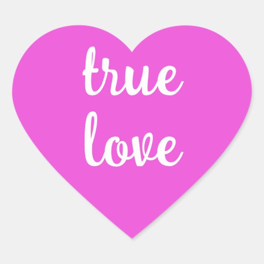 True Love Bright Pinkハートシール ハートシール (正面)