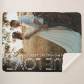 True Love Couleフォトフリースブランケット シェルパブランケット (正面(横))