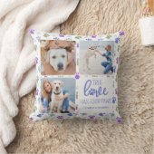 True Love Custom Pet Dog Lover 4 Photo Collage クッション (ブランケット)
