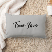 True Love Grey Lumbar Pillow ランバークッション (ブランケット)