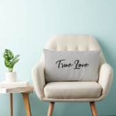 True Love Grey Lumbar Pillow ランバークッション (椅子)