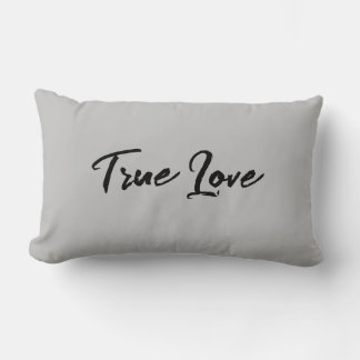 True Love Grey Lumbar Pillow ランバークッション