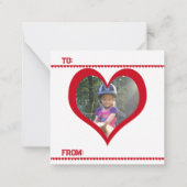 True Love Horses in Red Heart Valentine's Day Card ノートカード (裏面)