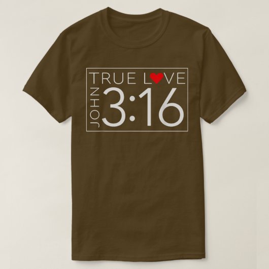 True Love John 316 Valentine's Day Ch Tシャツ (デザイン正面)
