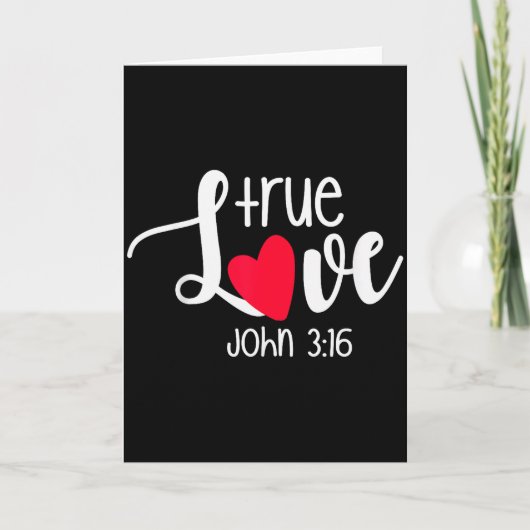 True Love John 3_16 Religious Valentines Day Chris カード (正面)
