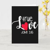 True Love John 3_16 Religious Valentines Day Chris カード (黄色い花)