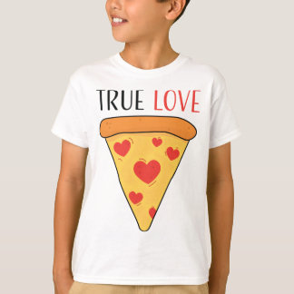 True Love Pizza Girls Boys Kids Tシャツ