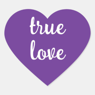 True Love Purpleハート ハートシール