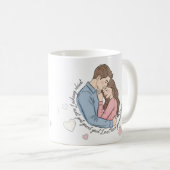 True Love Quote Bridesmaid Mug – Romantic Couple   コーヒーマグカップ (正面右)