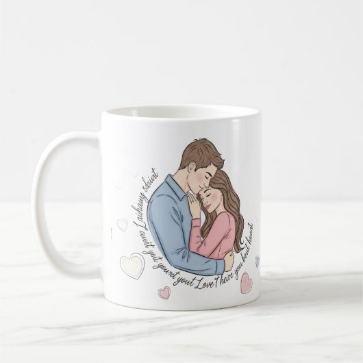 True Love Quote Bridesmaid Mug – Romantic Couple   コーヒーマグカップ (左)