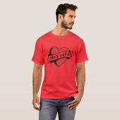 True Love Tattoo Heart | クラシックロマンスデザイン Tシャツ (正面フル)