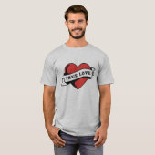 True Love Tattoo Heart | クラシックロマンスデザイン Tシャツ (正面フル)