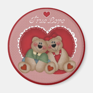 True Love Teddy Bears Valentine's Day Magnet マグネット