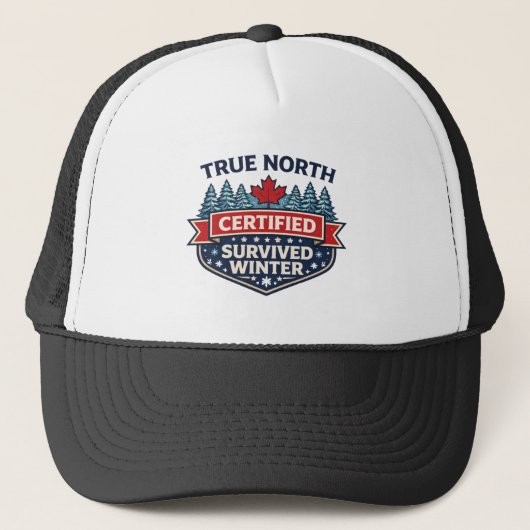 True North Certified Trucker Hat | Survived Winter キャップ (正面)
