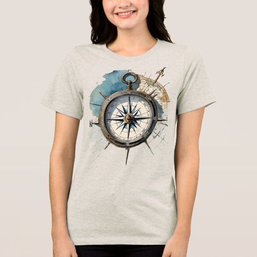 True North Guided by Direction Compass of the Soul トライブレンドＴシャツ (正面)