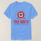 True North Strong and Free Hockey Canada Maple Lea Tシャツ (デザイン正面)