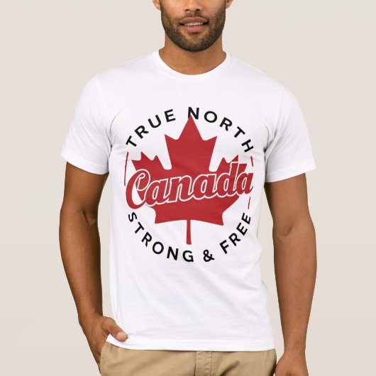 True North Strong & Free Canada Tシャツ (正面)