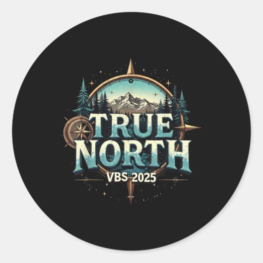 True North Vbs 2025キリスト教信仰の求人 ラウンドシール (正面)