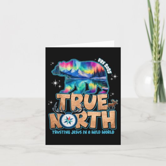 True North VBS 2025 イエスを信頼するワイルダネスクリスチャン カード (正面)