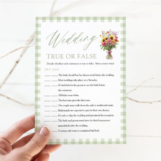 True or False ブライダルシャワーゲーム 結婚式の常識 ウェディング 招待状