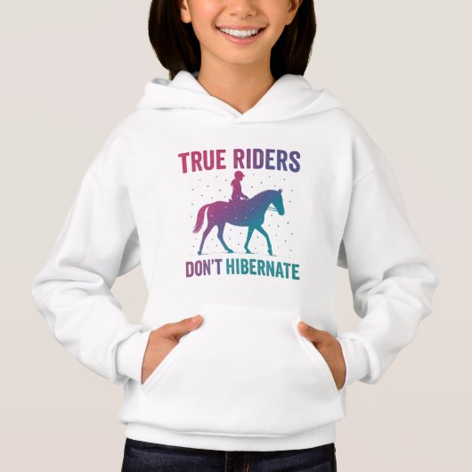 True Riders Don’t Hibernate Hoodie – Grit & Glory  (正面)